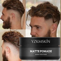 Pomade capillaire mate à base d'eau organique sans brillance OEM ODM, tenue ferme, texture naturelle, coiffures durables, cire capillaire pour hommes