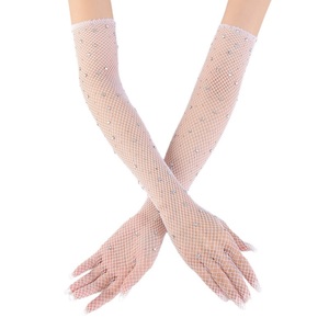 MIO filet de pêche 45cm de Long Hot Fix strass <span class=keywords><strong>gants</strong></span> bras maille thé fête mariage femmes <span class=keywords><strong>gants</strong></span> dame - Product Image 3