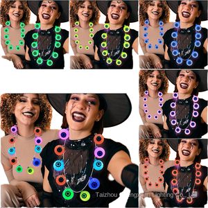 हेलोलिन की अगुवाई वाली खोपड़ी का हार लाइट क्रॉस-बॉर्डर गार्डन वातावरण बैटरी से चलने वाले भूत फेस्टिवल रोशनी प्लास्टिक - Product Image 6