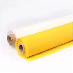 पेटेन सफेद पीला 30 ~ 420 जाल गिनती 145 चौड़ाई मोनोफिलामेंट पॉलिएस्टर स्क्रीन प्रिंटिंग जाल