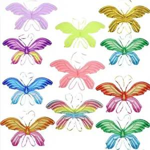 47 Zoll aufblasbare Schmetterlings flügel für Mädchen Dress Up Halloween Kinder Party Favor Geschenk Blow up Kostüm Baby Shower Geburtstag Dekor