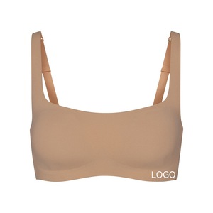 Nahtloser Push-up-Schnallen mit quadratischem Hals und gepolstertem BH Importierter BH für Frauen Größe 40 Weiche, haut freundliche BHs für ältere Frauen - Product Image 1