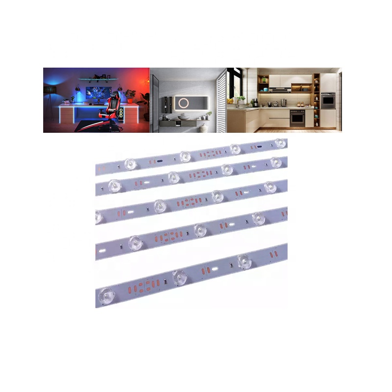 12V SMD5050 Patch 60leds/m 4mm Side Light Strip RGB Rigid LED Strip Non-waterproof Aluminum Profile LED Rigid Light