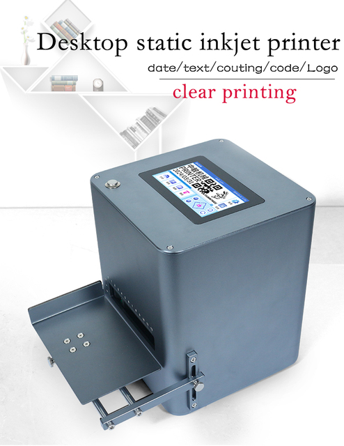 Desktop Semi-Automatic Thermal Inkjet Printer with Fast Dry Ink DX5/DX7 Print Head Label & Card/Paper Printing Portable New