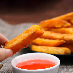 Frites de patates douces croustillantes pré-frites pour friteuse à air, collation congelée à faible teneur en huile, prête à cuisiner - Product Image 4