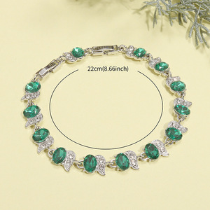 Bracelet multicolore en zircon pour femmes, style européen et américain, disponible en plusieurs couleurs, idéal pour l'approvisionnement transfrontalier. - Product Image 2