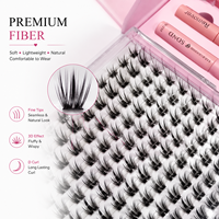 Kit d'extension de cils DQL grande capacité, en vison synthétique confortable, épaisseur 0,07 mm, tige en coton noir, cils de 10 à 16 mm