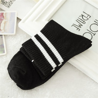 Chaussettes de compression unisexes de haute qualité avec motif de barre rayée, respirantes, couleur unie, pour le sport en été