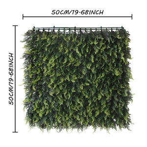 P119 yeni tasarım gerçek dokunmatik sahte çit duvar panelleri sedir yaprağı yapay çim duvar şimşir panelleri yeşillik zemin - Product Image 4