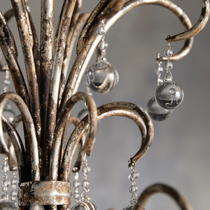<span class=keywords><strong>Lustre</strong></span> en <span class=keywords><strong>fer</strong></span> forgé antique de style européen Renaissance italienne - Product Image 3