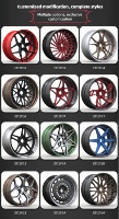Jantes 722Auto Gold Forged 22-26 pouces, concaves profondes, 5x120 5x127 6x139.7 DUB pour Ford F150, Chevy Silverado, Ram 1500