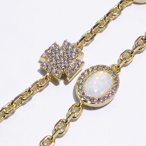 Hip Hop <b>Opal</b> <b>Bracelet</b> Jewelry Accessories Zircon Cross <b>Bracelet</b> Men's Jewelry - Product Image 5