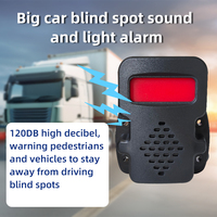 Avertisseur d'angle mort pour camion, protection de sécurité, indicateur électronique de klaxon, étanche IP67, alarme sonore et lumineuse 120 dB, universel