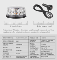 Neue 48W 32LED Traktor LKW Strobe Beacon Licht Magnet halterung Auto Atmosphere Hazard Warnung Blinklicht für Fahrzeuge