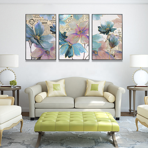 Póster de lona abstracta de flores, arte de pared <span class=keywords><strong>escandinavo</strong></span>, pintura con estampado de flores, cuadro de <span class=keywords><strong>estilo</strong></span> nórdico, pared, dormitorio y sala de estar - Product Image 4