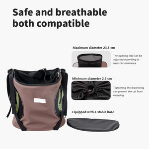 Taşınabilir Nefes Alabilen Kanvas Evcil Hayvan Taşıma Çantası Ayarlanabilir Ön Çapraz Askılı Kedi Köpek Taşıyıcısı Güvenli İpli Kapatma - Product Image 2