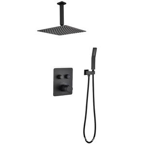 Conjunto de Ducha Empotrado con Válvula Mezcladora Termostática Cuadrada y Tecnología de Oscurecimiento, Diseño Minimalista, Fácil Instalación, Accesorios de Baño - Product Image 5
