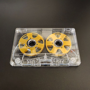 Cinta de casete transparente con bobinas doradas para grabación y colección de audio, estilo vintage, magnética - Product Image 5