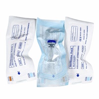 Flacon stérile tubulaire en verre borosilicate ambré 2R avec étiquette personnalisée, à sertir, avec bouchon, pour l'emballage de liquides