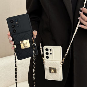 <span class=keywords><strong>เคส</strong></span>โทรศัพท์มือถือ S26 Ultra แบบสะพายข้าง วัสดุ TPU+หนัง พร้อมฟังก์ชั่นกระเป๋าสตางค์ ดีไซน์ล็อคชุบทอง ใช้ได้กับโทรศัพท์มือถือที่รองรับ - Product Image 1