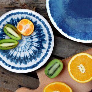 Nice blue decorating melamine food serving plate - Product Image 4