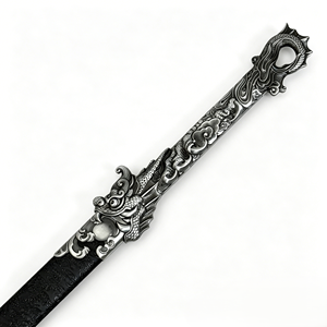 Populaire <span class=keywords><strong>108cm</strong></span> 1.65kg Dragon Hero Blackened Tang Dao avec poignée sculptée en forme de dragon pour collection de cosplay - Product Image 3