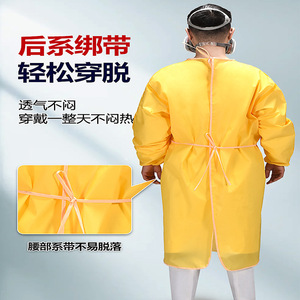 Acid And Alkali Resistant Lab Apron Laminated Nonwoven Fabric Loose Fit Chemical Protection Back Tie Design - Product Image 1