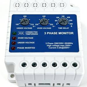 Three-Phase 208/220V 50/60Hz Voltage Protector for Equipment Protectors Air Conditioners <b>Refrigerators</b> Protection Relays Systems - Product Image 3