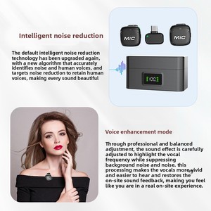 SX-MIC3 AI Noise Cancelling Condenser Lavalier Microphone Built-in Battery Type-C <strong>Interface</strong> Wireless 2.4G HD Sound Quality - Product Image 3