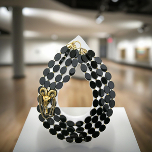 Gioielli ortodossi realizzati in lega Collana di perline placcata oro <span class=keywords><strong>alla</strong></span> <span class=keywords><strong>moda</strong></span> con spilla <span class=keywords><strong>pizzetto</strong></span> - Product Image 3