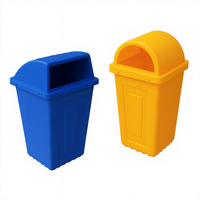 Conteneur à déchets en PEHD de qualité industrielle - Moulage par rotation monobloc pour une conception étanche et anti-vandalisme