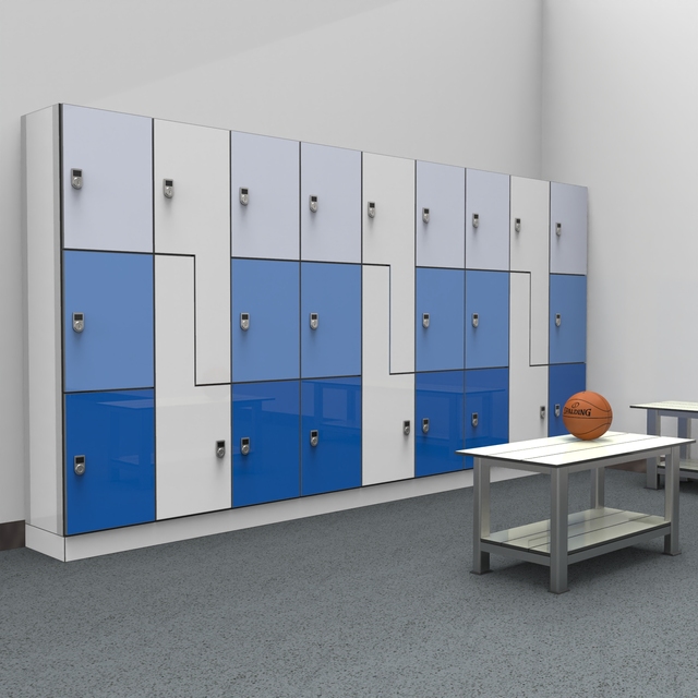 Youbai Smart Wooden Gym Locker Cabinet RFID Locker Lock Storage Unit