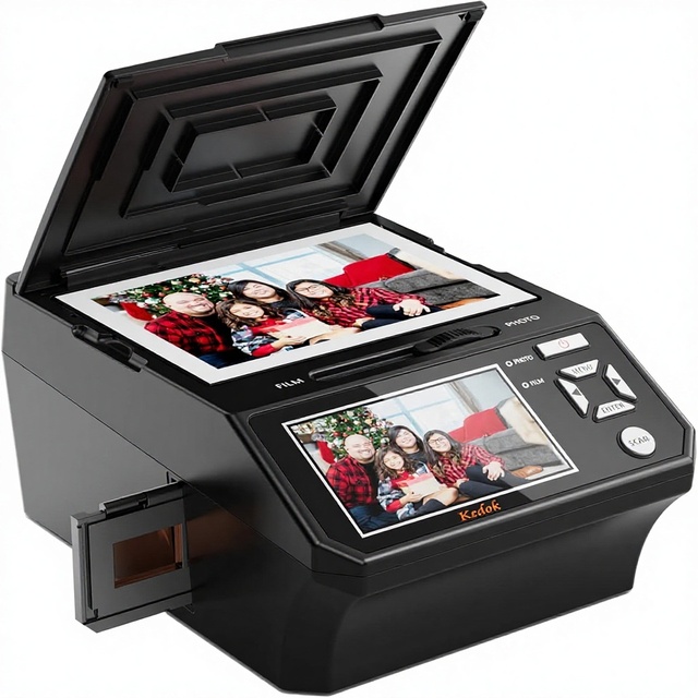 KEDOK PhotoNameCard Slide Negative Scanner 5" LCD Screen 22MP CMOS Sensor USB Interface-Converts 35mm/110 Film/NameCards 10-Year