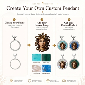 Pendentif Déesse <span class=keywords><strong>de</strong></span> la Victoire <span class=keywords><strong>de</strong></span> la Mythologie Grecque Peint à la Main, Symbole du <span class=keywords><strong>Triomphe</strong></span>, Icône, Amulette, Bijoux Personnalisés en Pierres Précieuses, Vente en Gros - Product Image 3