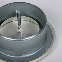 Diffuseur d'air rond en fer, grille de retour d'air en alliage d'aluminium, registre rond de sortie d'air, contrôle de la température