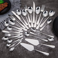 Couverts en métal argenté pour les fêtes de mariage, ensemble de couverts en acier inoxydable pour restaurant
