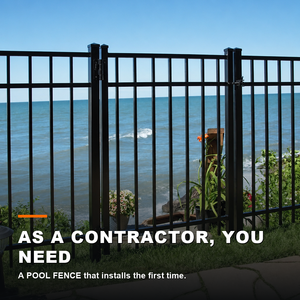 CE Certified Exterior Steel Pool Enclosure <b>Fence</b> Panels Powder Coated Salt Spray Resistant <b>for</b> Coastal Engineering - Product Image 4