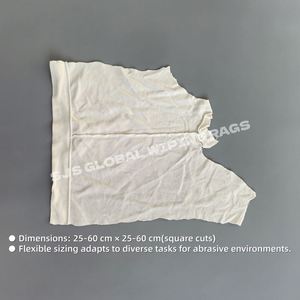 Trapos de Algodón Blancos para Limpieza, Trapos de Felpa Blancos Reciclados, Trapos de Algodón Blancos de 1.5 kg para Limpieza - Product Image 3