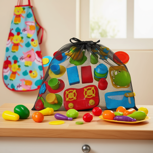 Juego de Juguetes de Cocina Completo para Niños, con Accesorios de Comida de Juguete, Empaquetado en Malla - Product Image 3