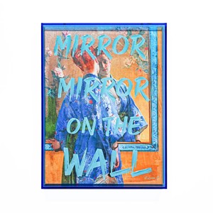 CUADRO DE ESPEJO CON MARCO ACRÍLICO AZUL DE 30X40CM Y 5CM DE GROSOR - Product Image 1