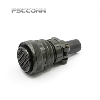 Connecteur d'alimentation circulaire industriel fileté PSCCONN MS5015 Série MS3106A 28-21S, prise droite, 37 broches femelles