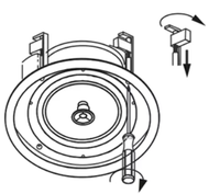 Haut-parleur de plafond coaxial de haute qualité 6 \ "pour système PA 7.5W-15W-30W Produit in-celing