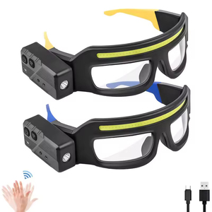 Linterna Frontal Recargable con Doble Fuente de Luz, Lámpara LED con <b>Sensor</b> para Gafas, para Acampar al Aire Libre, Ligera - Product Image 2