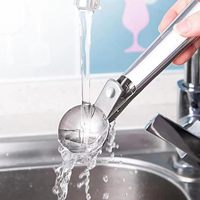 Alat Dapur Sendok Es Krim Stainless Steel dengan Gagang Nyaman Alat Es Krim dengan Pemicu Sendok Bakso