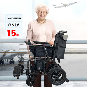 Silla de Ruedas Eléctrica Ligera de Fibra de Carbono KSM-507 con Motor sin Escobillas, Sillas de Ruedas de Rehabilitación para Viajes - Product Image 4