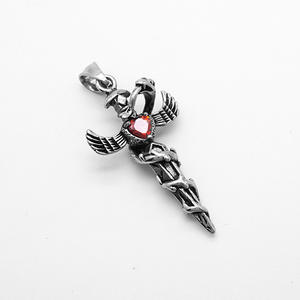 Hip Hop Snake <b>Cross</b> Wings Religious Anti Non Tarnish Free WaterProof Stainless Steel Fashion Jewelry Pendant <b>Necklaces</b> <b>for</b> <b>Men</b> - Product Image 5