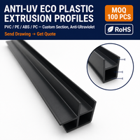 Profil Plastik PVC PC PE Ekstrusi Tahan Lama Ramah Lingkungan Anti-Ultraviolet Kustomisasi OEM untuk Kusen Pintu Bangunan Luar Ruangan Supermarket