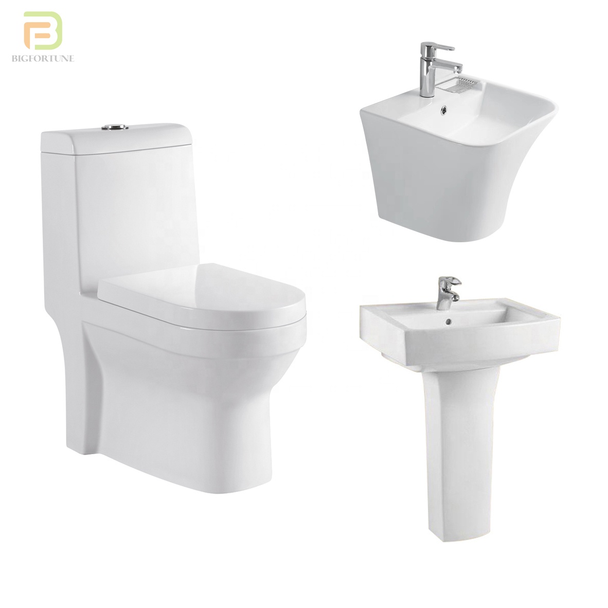 Set di servizi igienici per wc da bagno in ceramica bianca montata a pavimento a buon mercato all'ingrosso