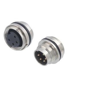 <span class=keywords><strong>Connecteur</strong></span> circulaire Lumberg M16 DIN IP67 <span class=keywords><strong>étanche</strong></span> en laiton pour montage sur panneau, <span class=keywords><strong>3</strong></span>-14 broches, IEC61076-2-106, soudure avant/arrière sur circuit imprimé - Product Image 1