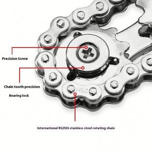 Sprockets Flywheel Fingertip Gyro Chains Metal Toys Anti Stress Fidgets Popite Antistress Spinner Simple <b>Dimmer</b> Bicycle - Product Image 2